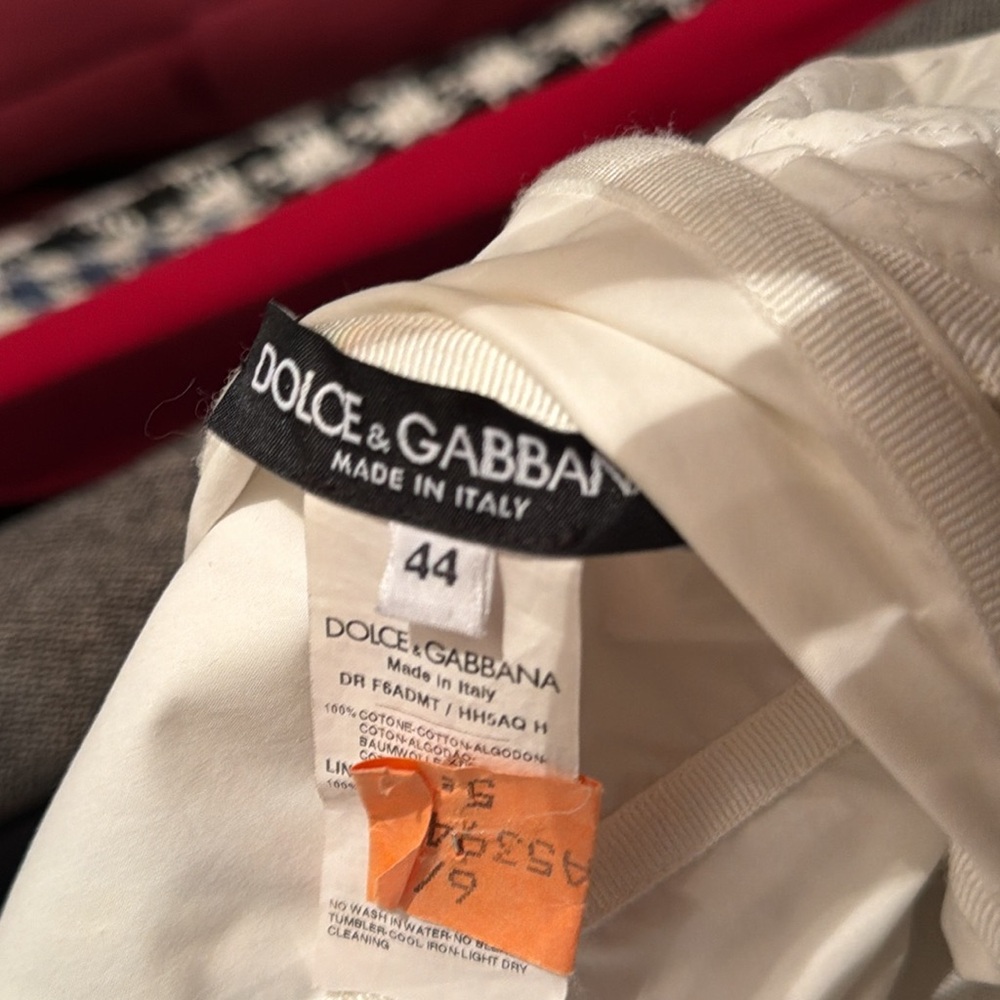 Dolce & Gabbana Majolica-print cotton poplin strapless mini dress. - Picture 5 of 5